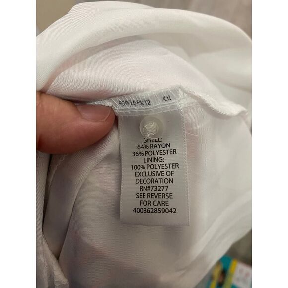 Candie's Floral Striped Handkerchief Dress Spring & Summer Women’s Size XXL - Picture 7 of 10